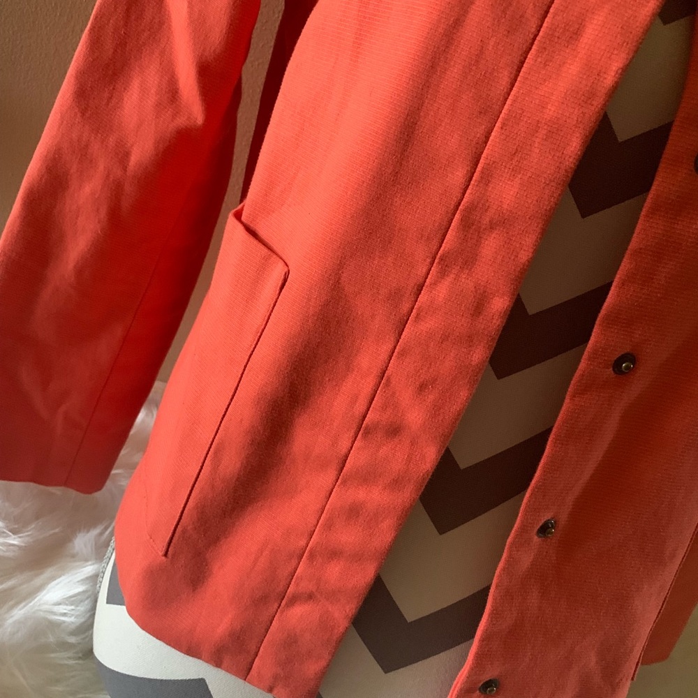 Zara Basic Size S Orange Jacket Length 21” - image 4